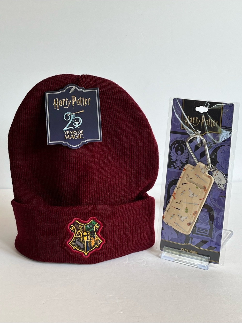 Hogwarts Burgundy Knit Beanie & Hedgewig Lip Balm Case Clip